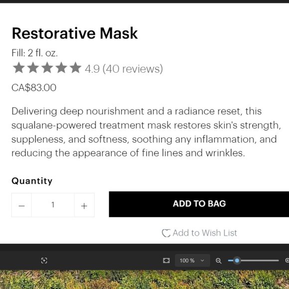 NWOT GLO Restorative mask and FREE sample size C-Shield Eye Restore Hydrator - Picture 2 of 3